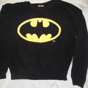Batman Sweatshirt Teen Size Large 11-13 Black Long Sleeve